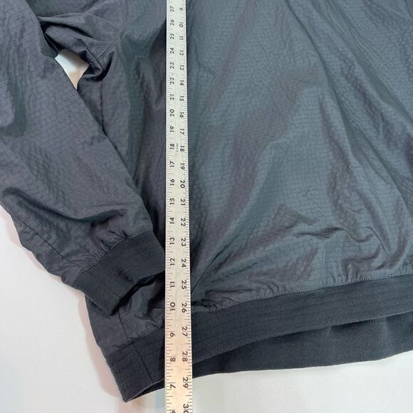 Nike Golf Windbreaker Men's XL Black Graph Pattern Elastic Cuffs Hem Zip Pockets - Picture 4 of 16